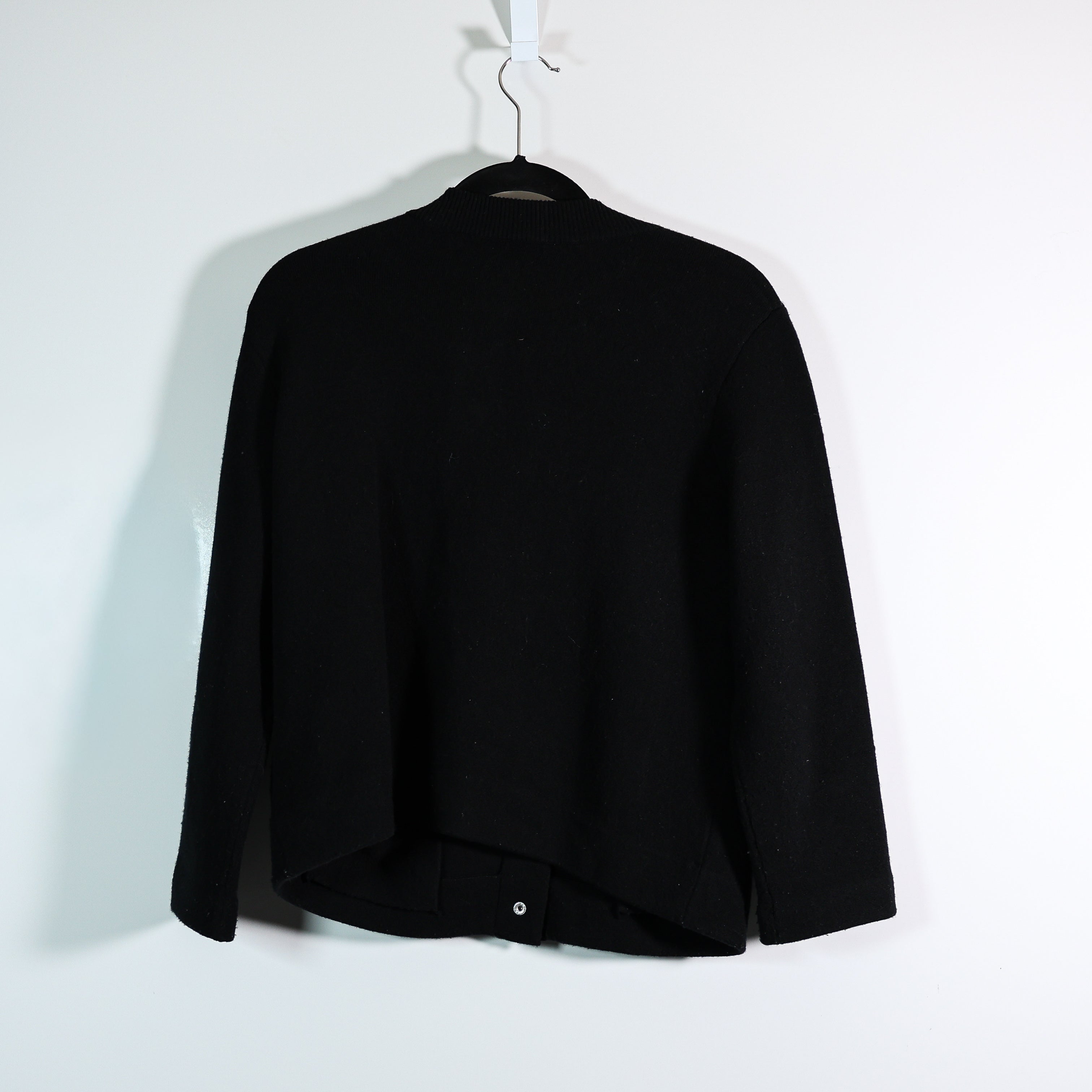 Vince Women's Wool Cotton Cashmere Blend Knit Stretch Shrunken Snap Cardigan L