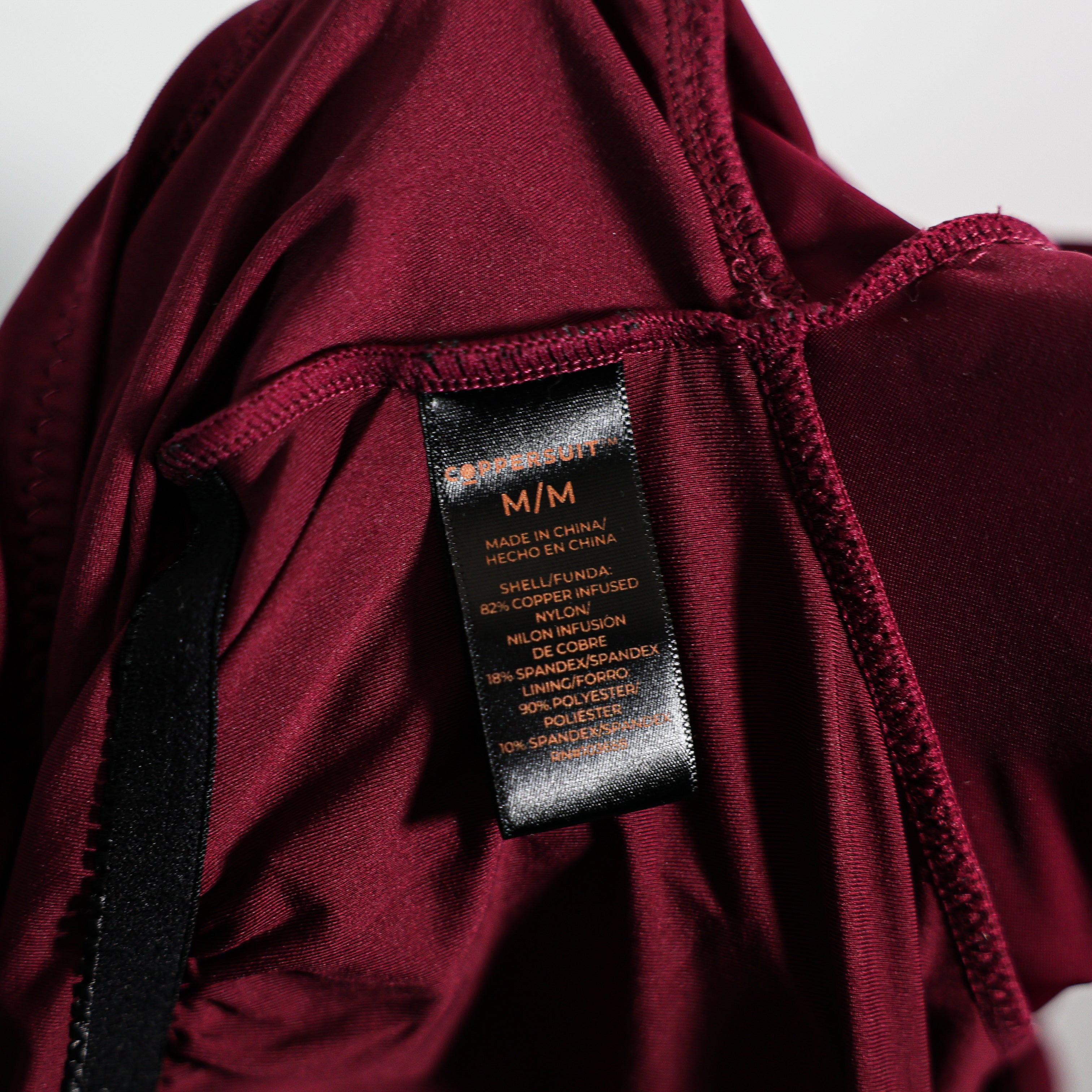 NEW Coppersuit Women's Long Sleeve One Piece Swimsuit Bathing Suit Merlot M