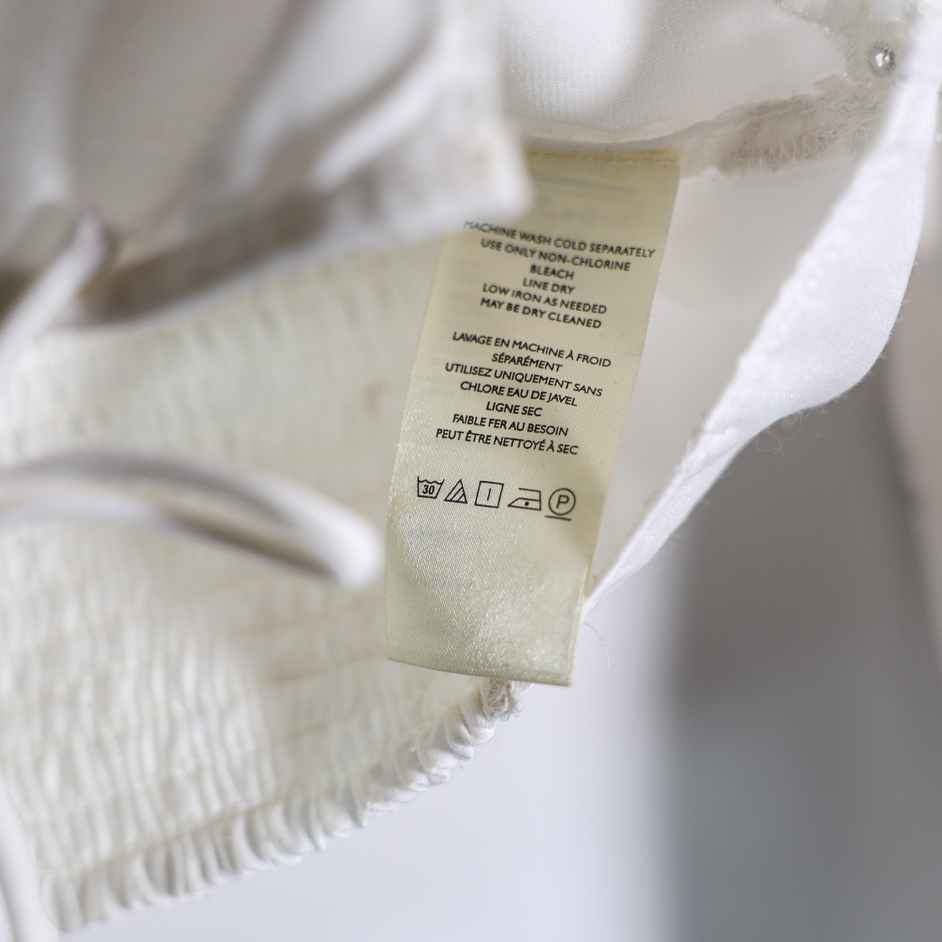 Free People Lola Sateen Lace V Neck Lace Up Bell Long Sleeve Blouse Shirt Top S