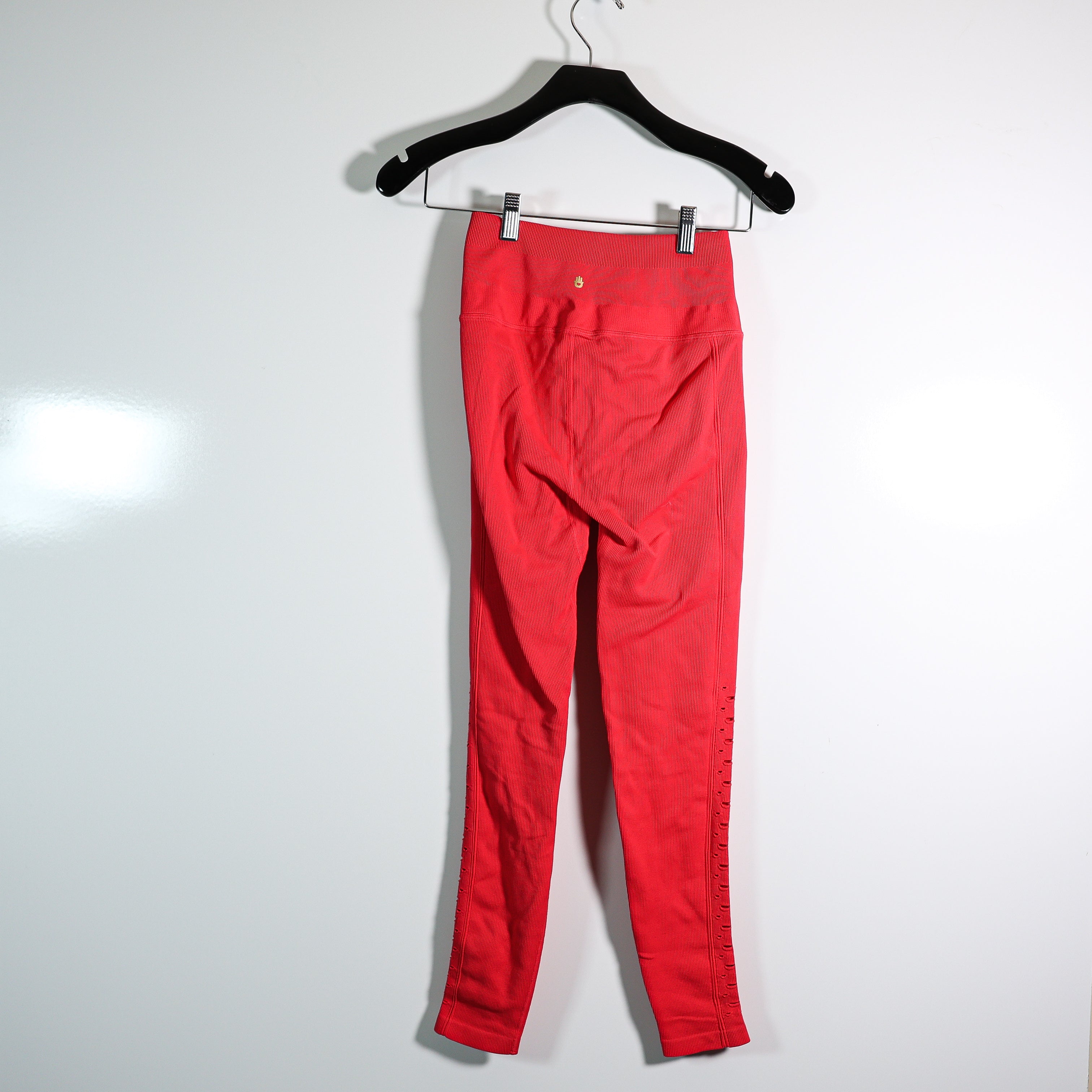 Spiritual Gangster Self Love High Waisted Ribbed Stretch Perforated Leggings