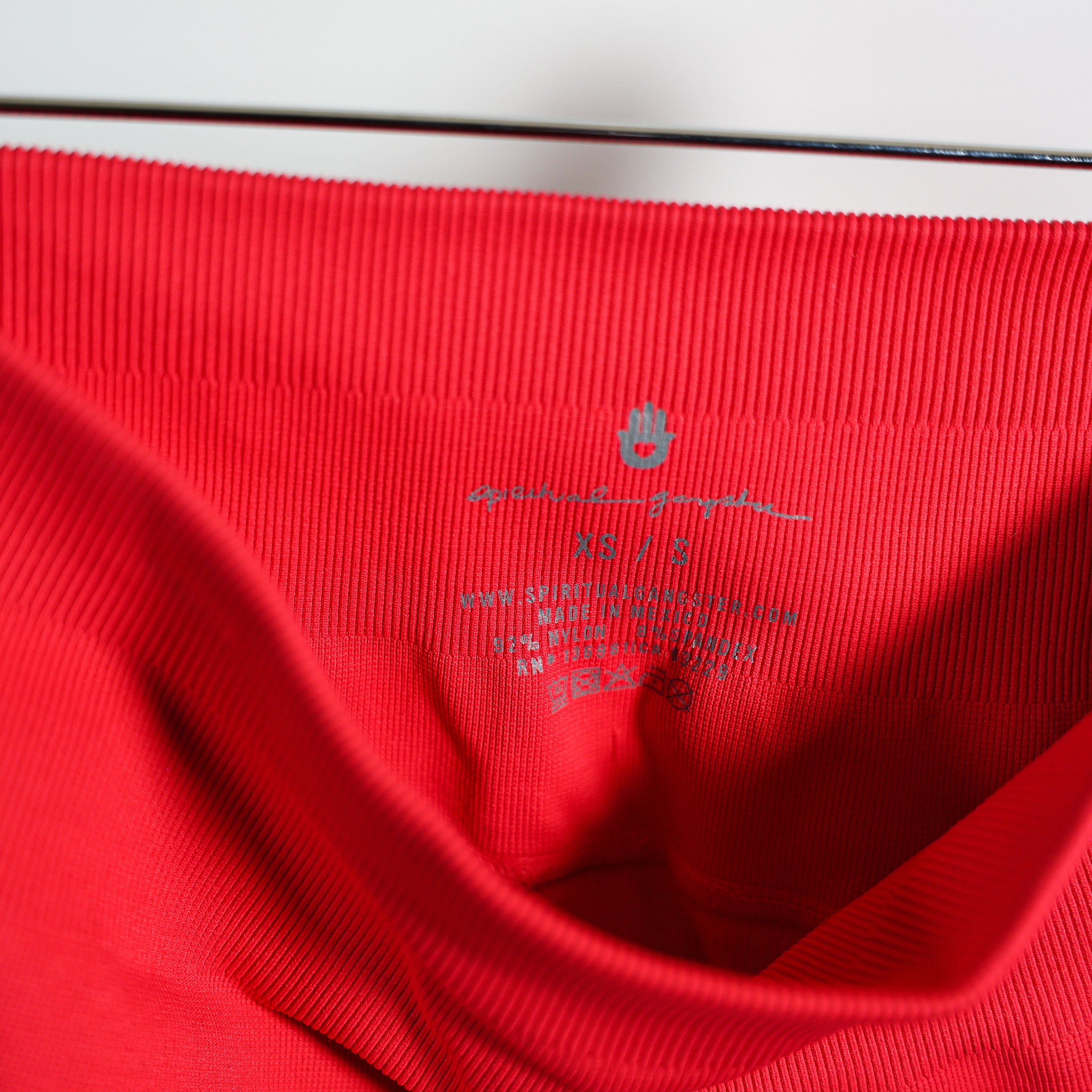 Spiritual Gangster Self Love High Waisted Ribbed Stretch Perforated Leggings