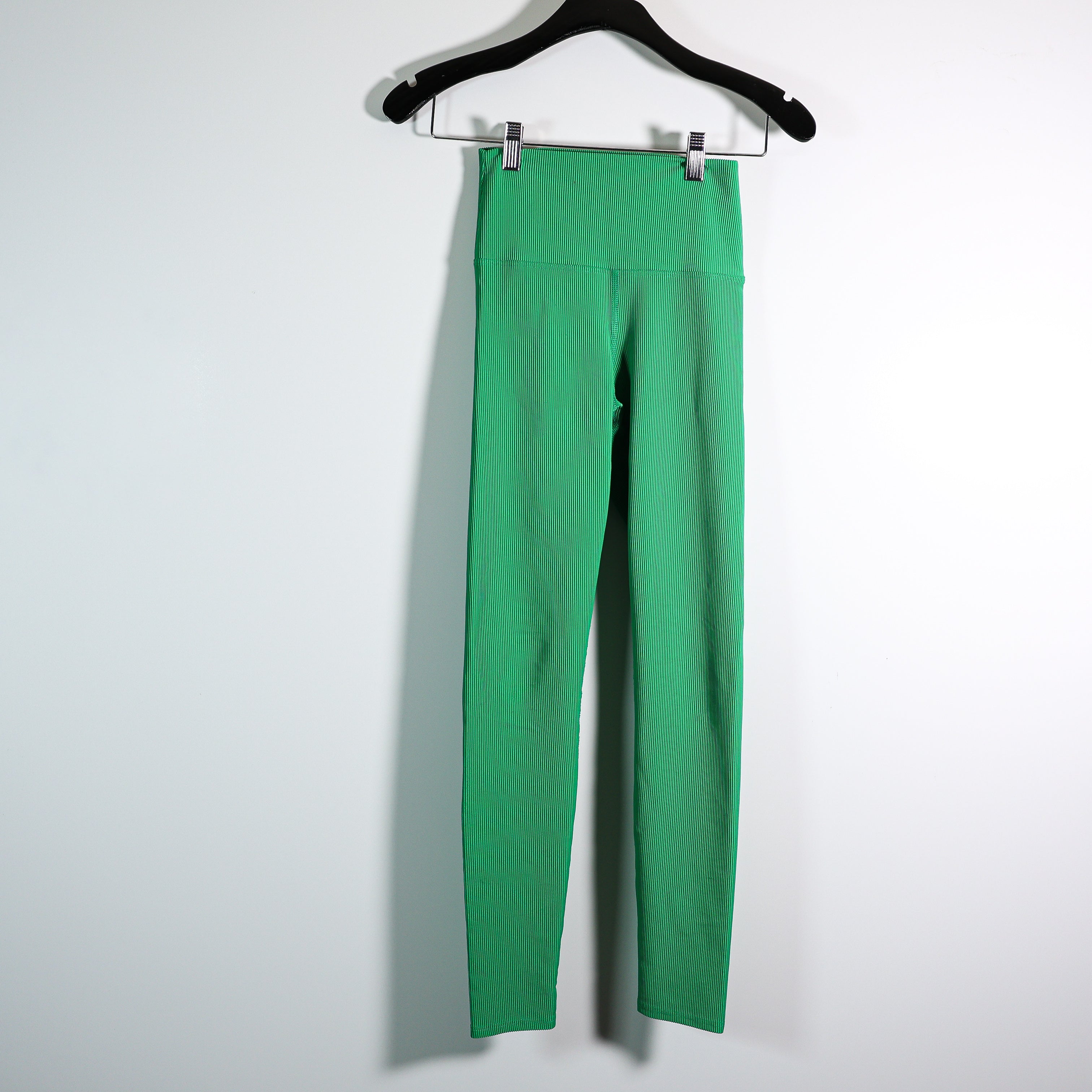 Beach Riot Ayla Ribbed High Waisted Athletic Work Out Leggings Jelly Bean Green