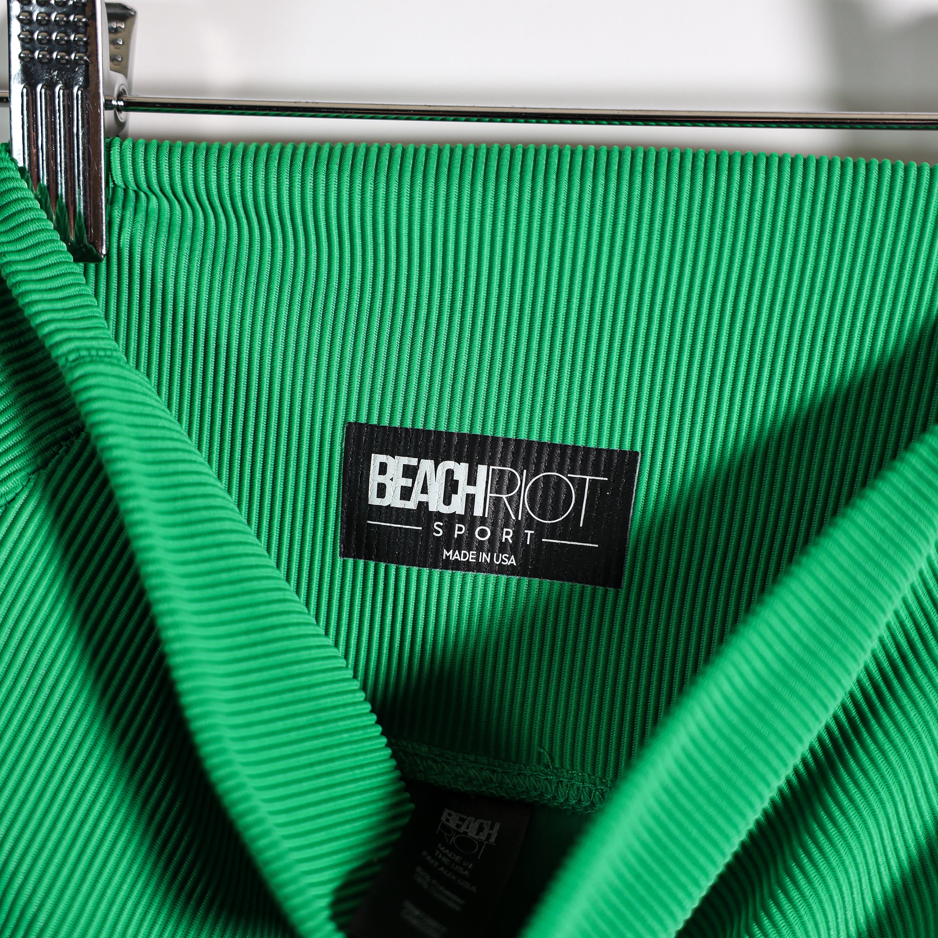 Beach Riot Ayla Ribbed High Waisted Athletic Work Out Leggings Jelly Bean Green