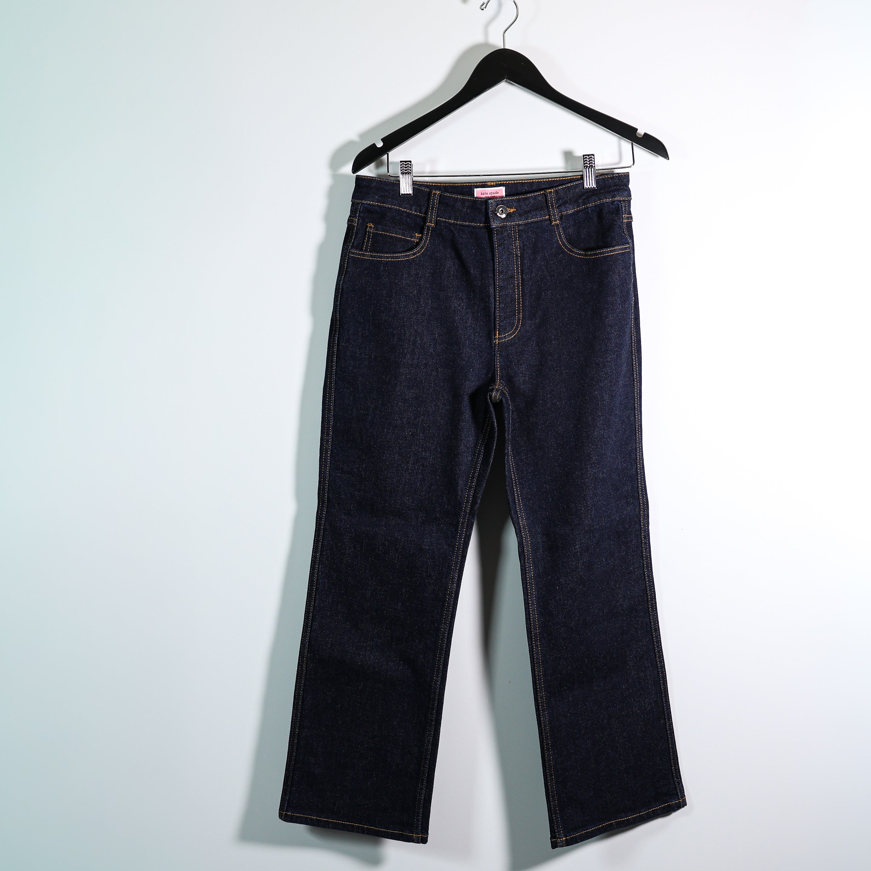 NEW Kate Spade Denim Kick Flare Cotton Stretch Pant Jeans Indigo Blue 29