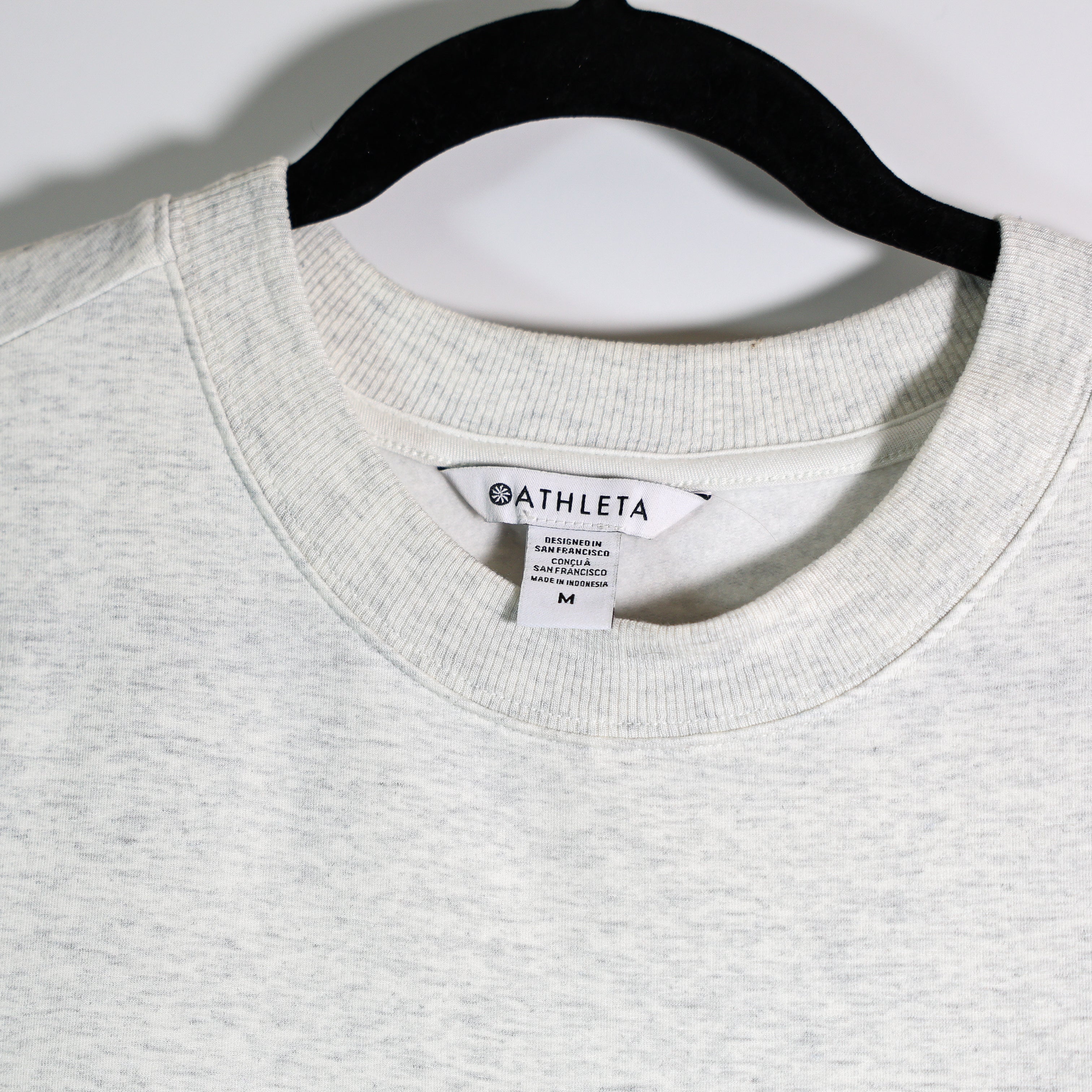 Athleta Women's Coaster Luxe Sweatshirt Sweater Pullover Mini Dress Heather Gray