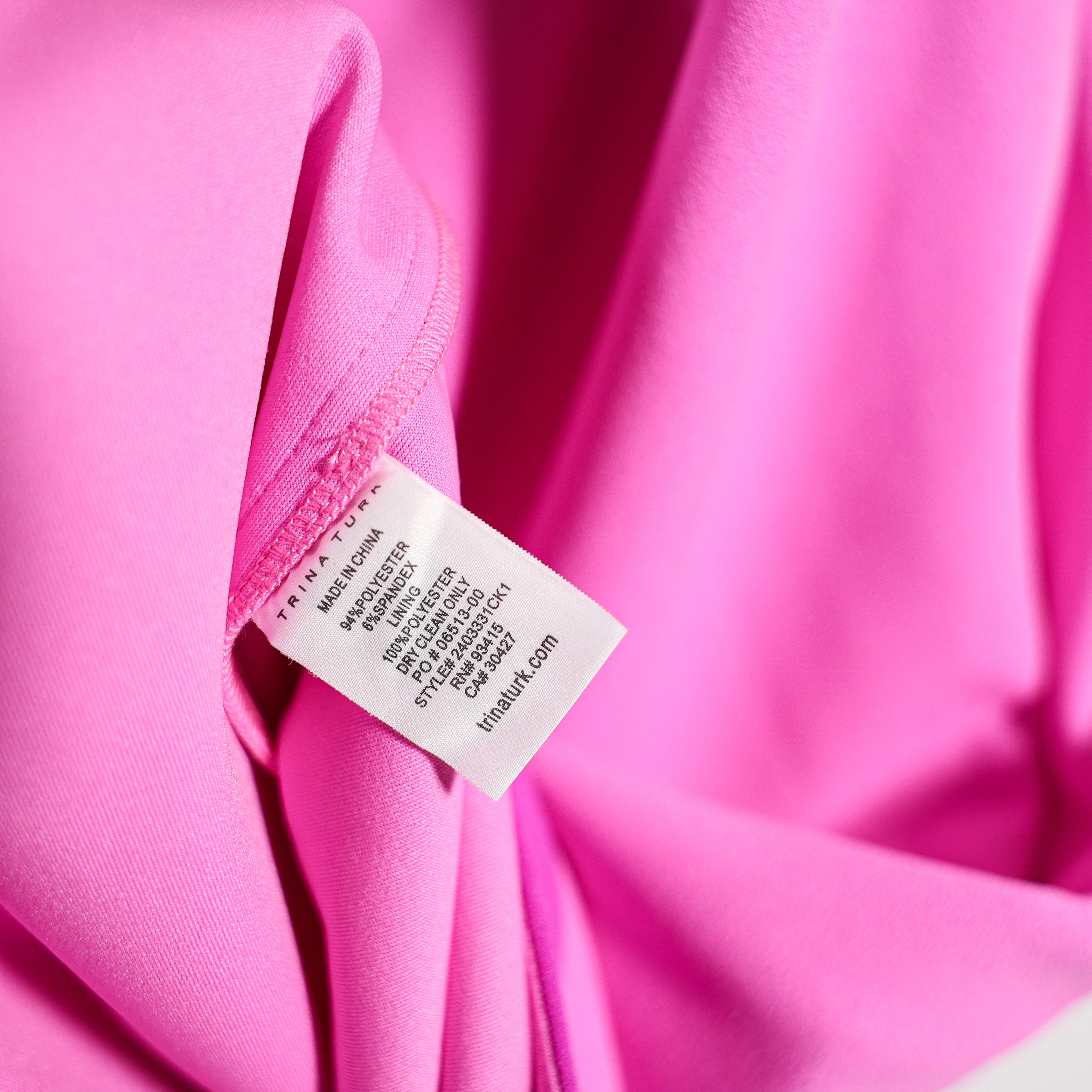 NEW Trina Turk Pointe Crepe Pocket Mini Shift Dress Piazza Pink Violetta Large