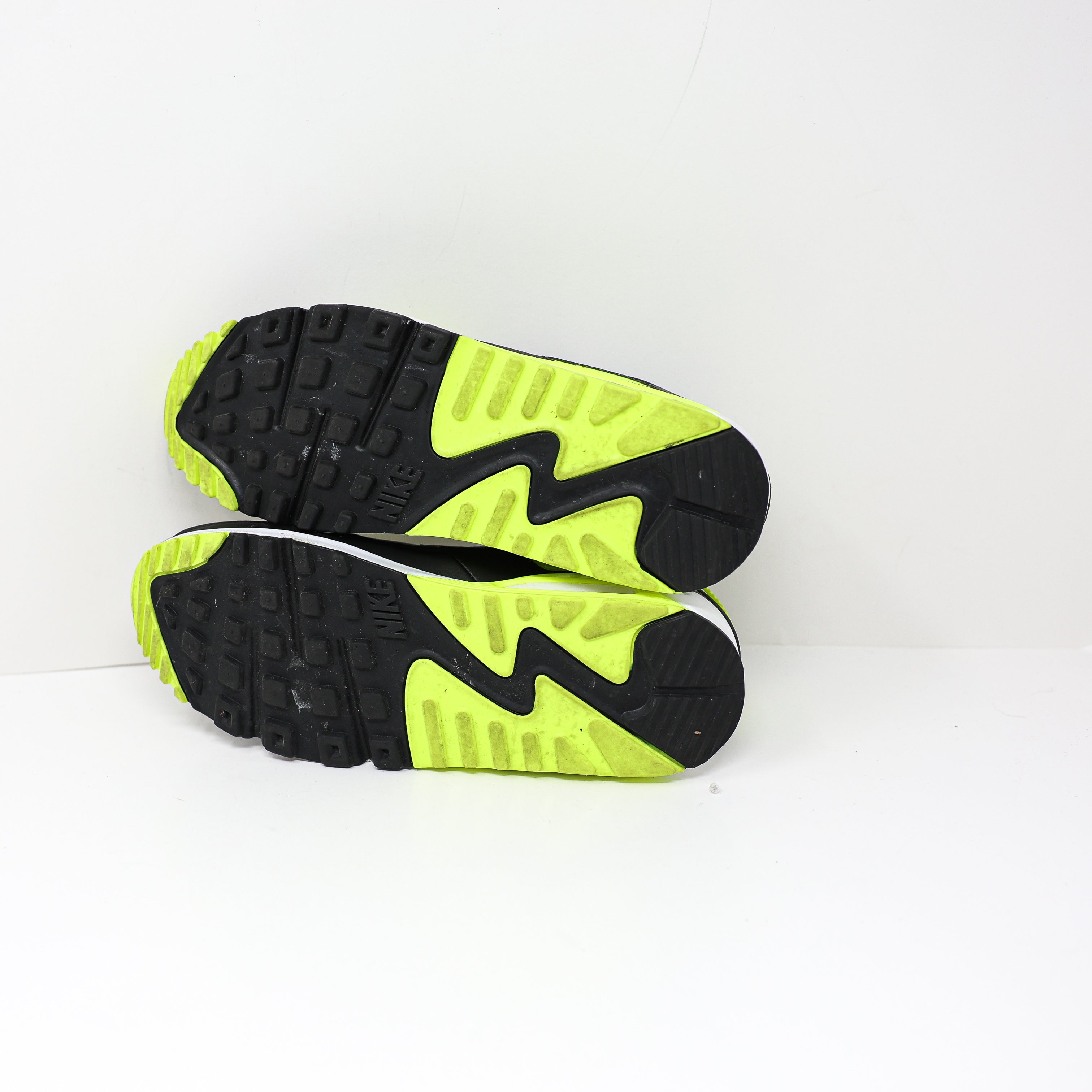 Nike Women's Air Max 90 White Particle Grey Volt Black Low Top Sneakers Shoes