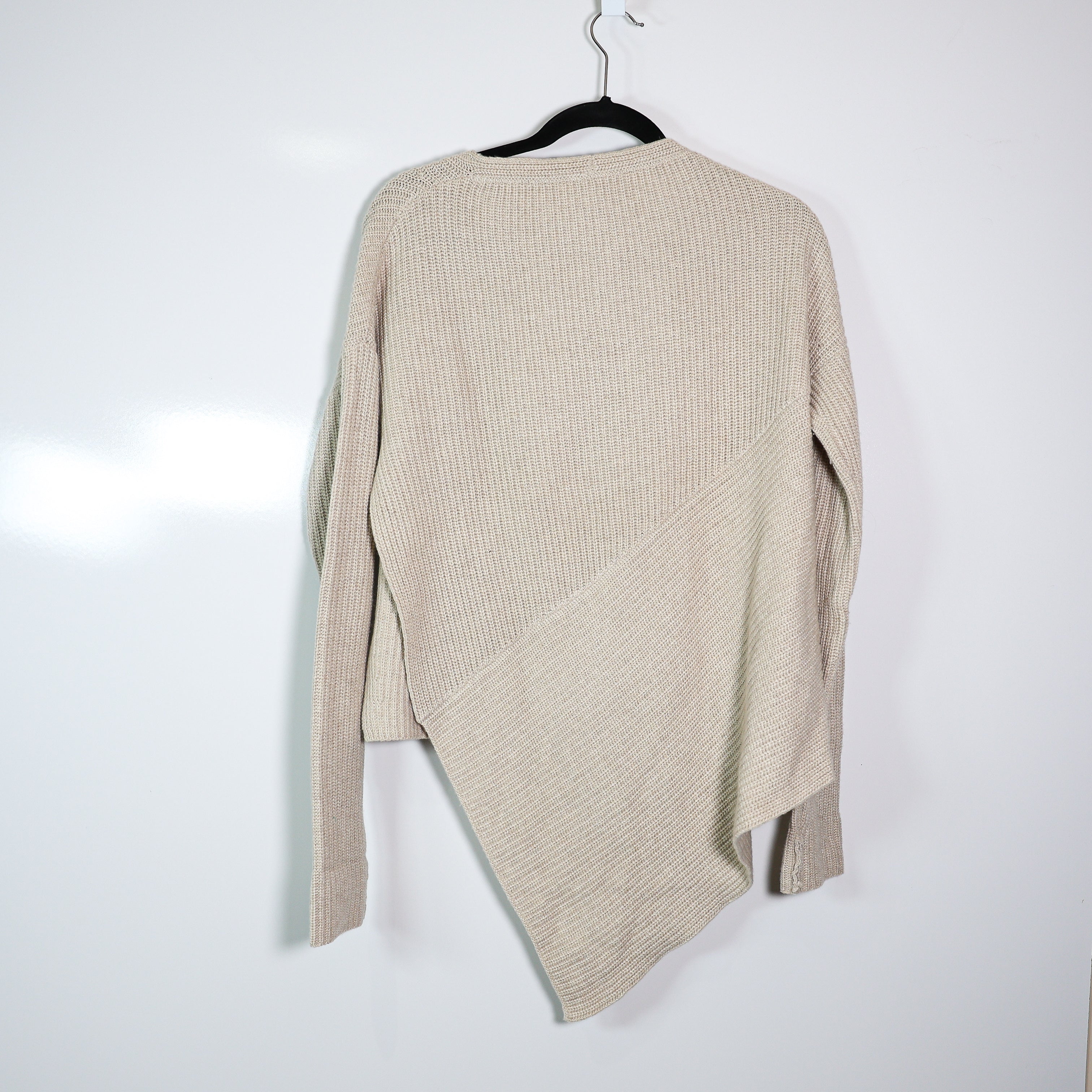 Brochu Walker Thandee Wool Cashmere Angora Knit Stretch Asymmetrical Hem Sweater