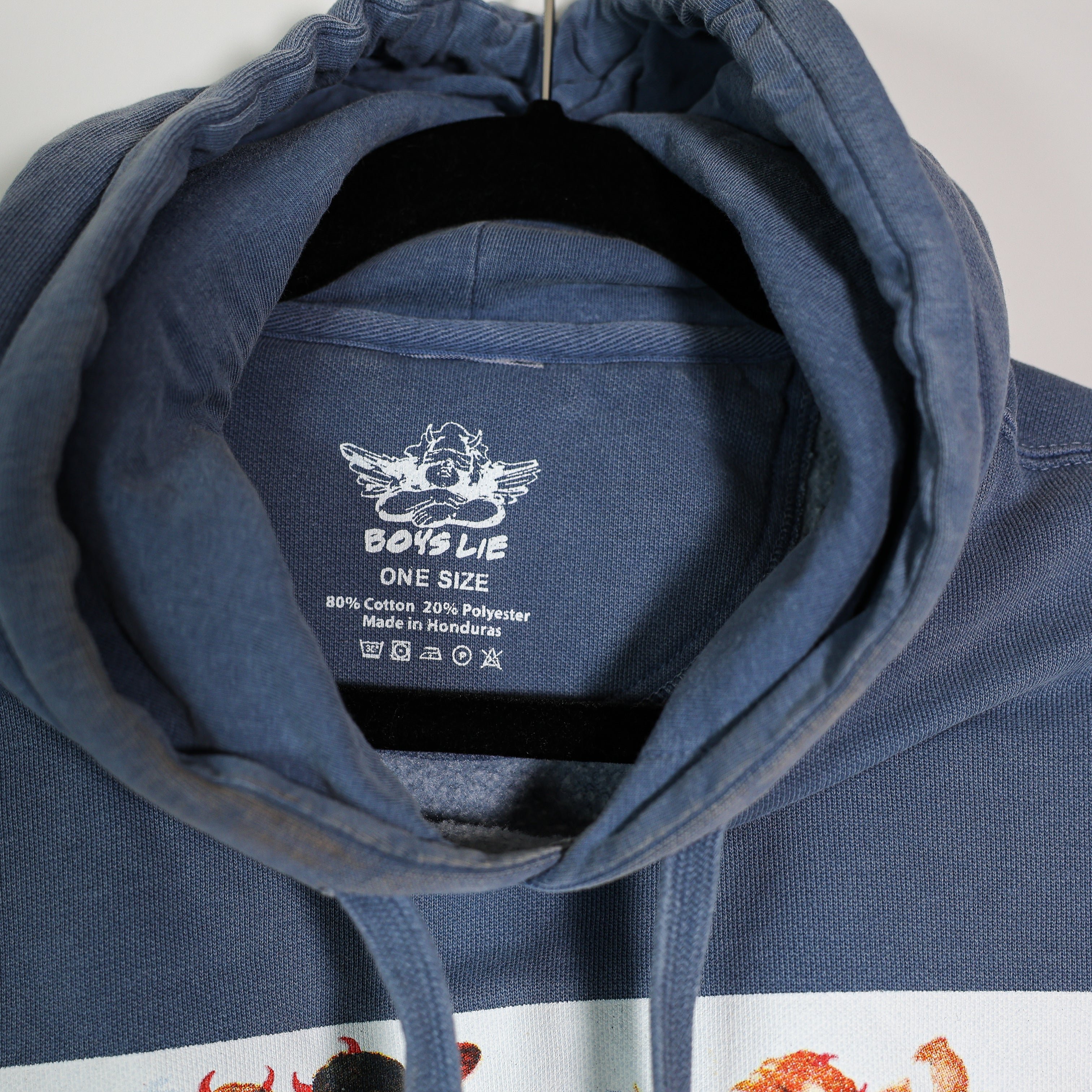 Boys Lie Let Me Be Clear Angel Graphic Print Pattern Cotton Hoodie Sweatshirt OS