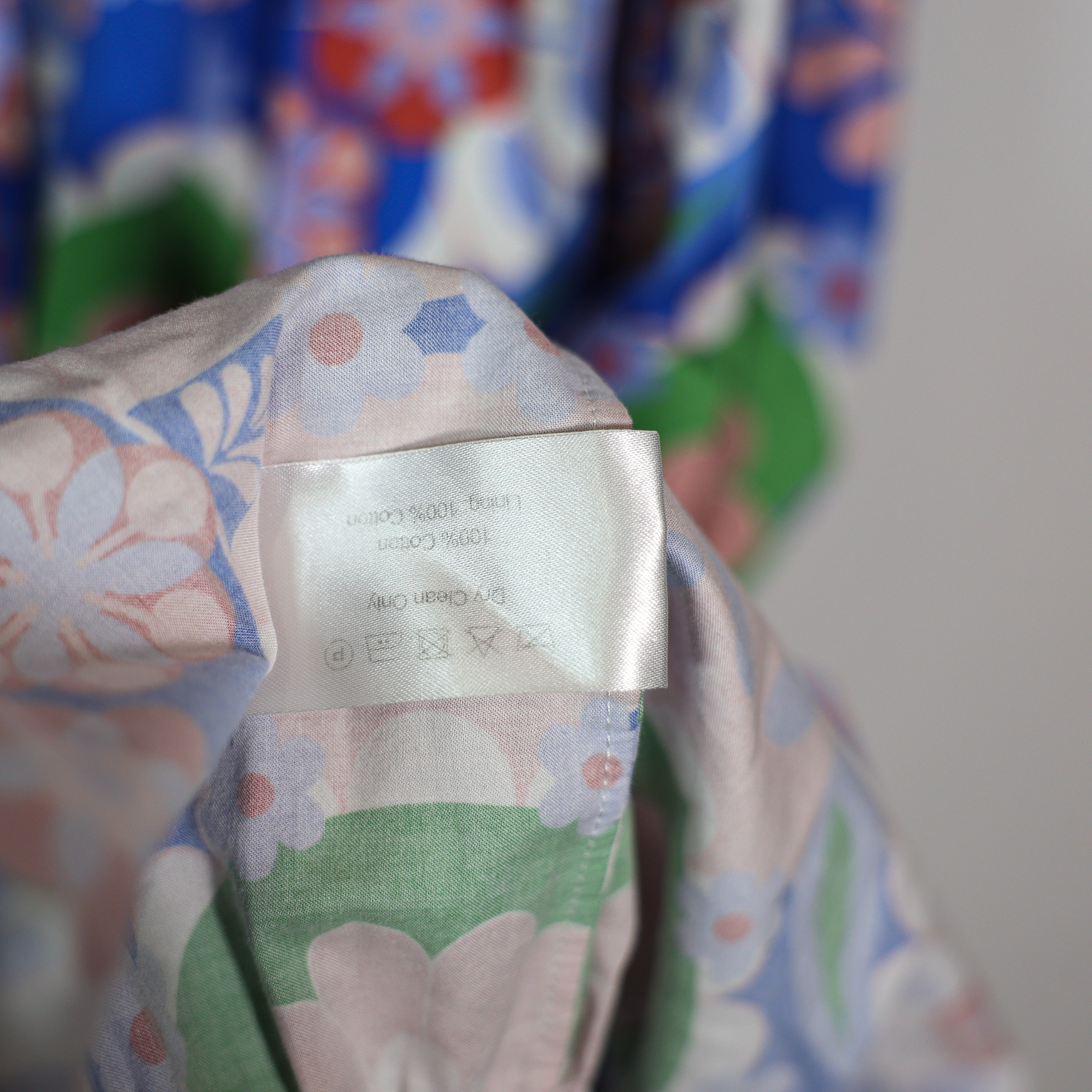 Borgo De Nor Cotton Poplin Geometric Print Pattern Belted Tiered Maxi Dress 12