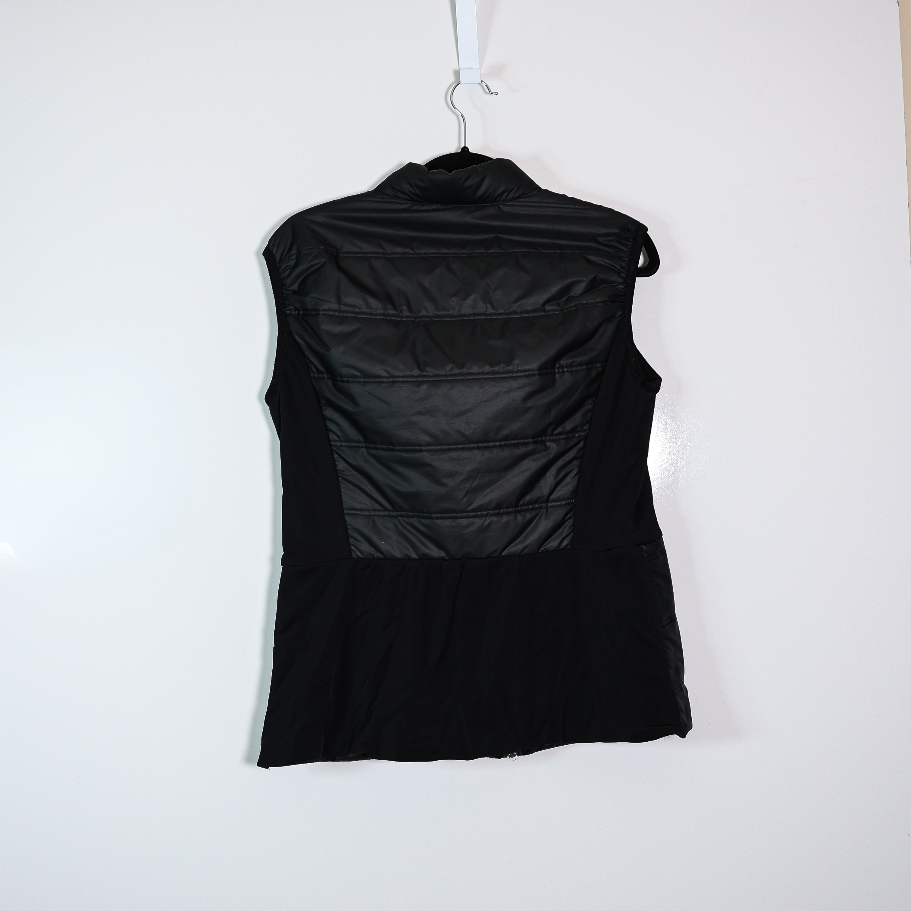 Anatomie Women's Made In Italy Quilted Puffer Sleeveless Vest Jacket Black M