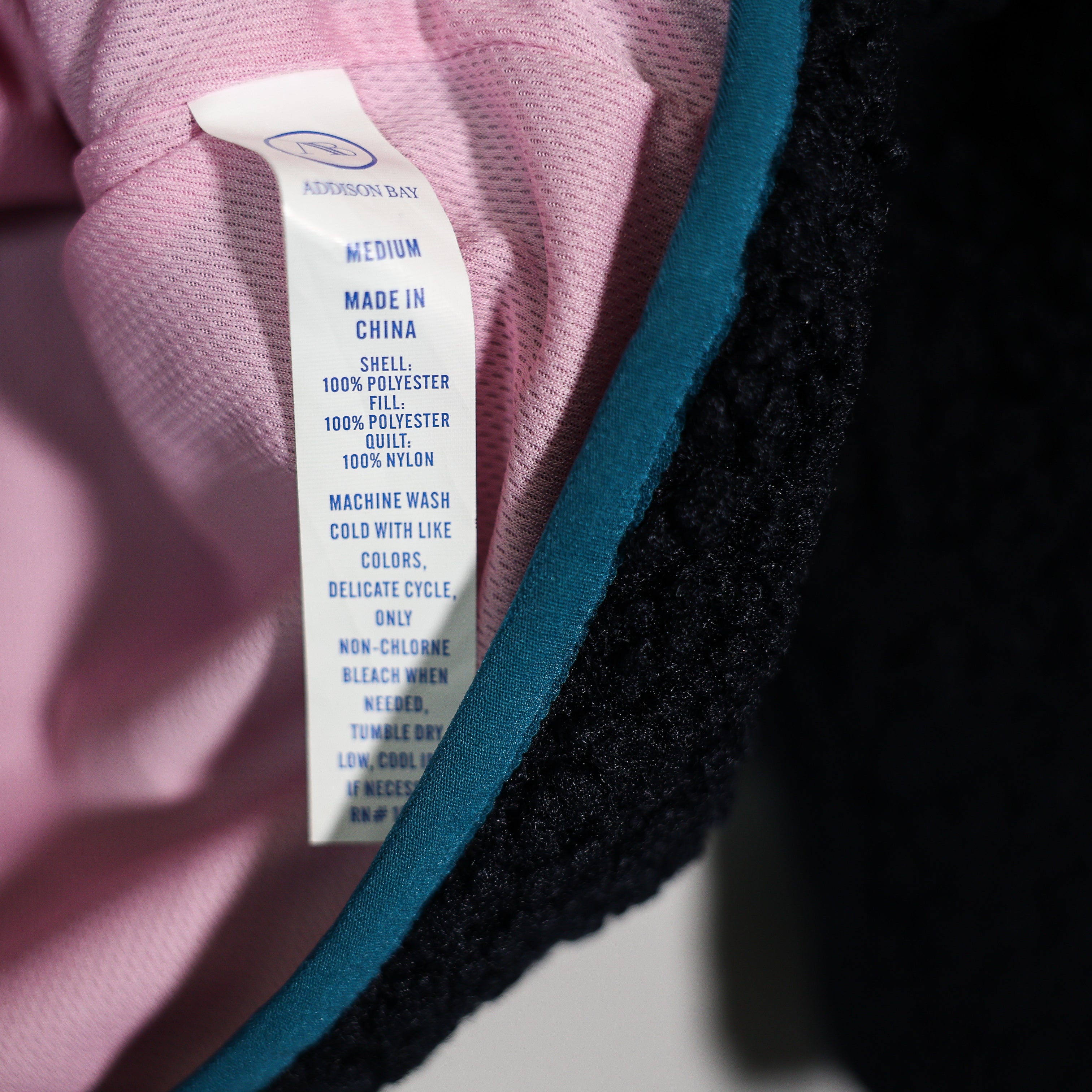 Addison Bay Teddy Sherpa Fuzzy Brandywine Full Zip Jacket Navy Blue Olive Green