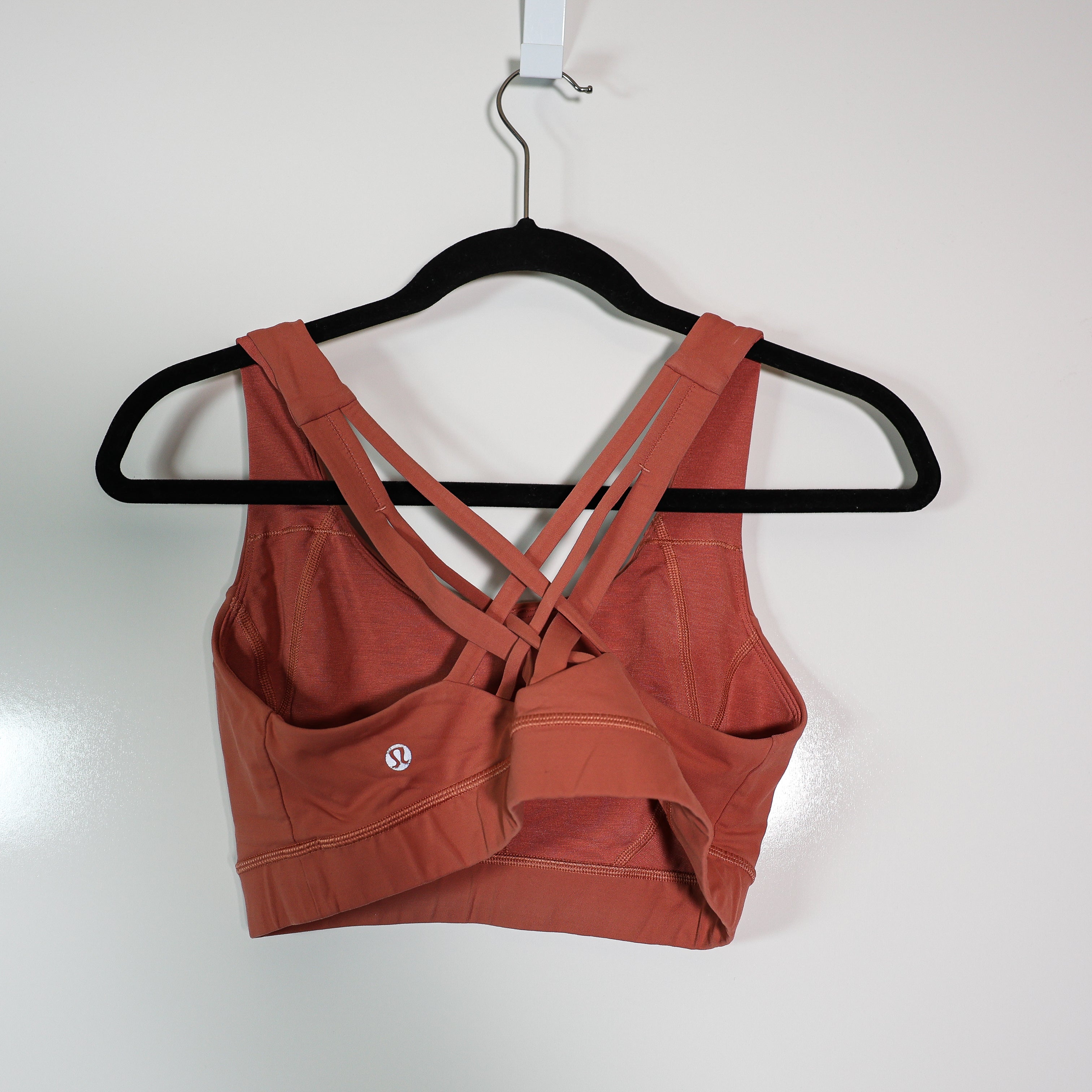 Lululemon Free To Be Elevated Strappy Athletic Work Out Sports Bra Rustic Coral
