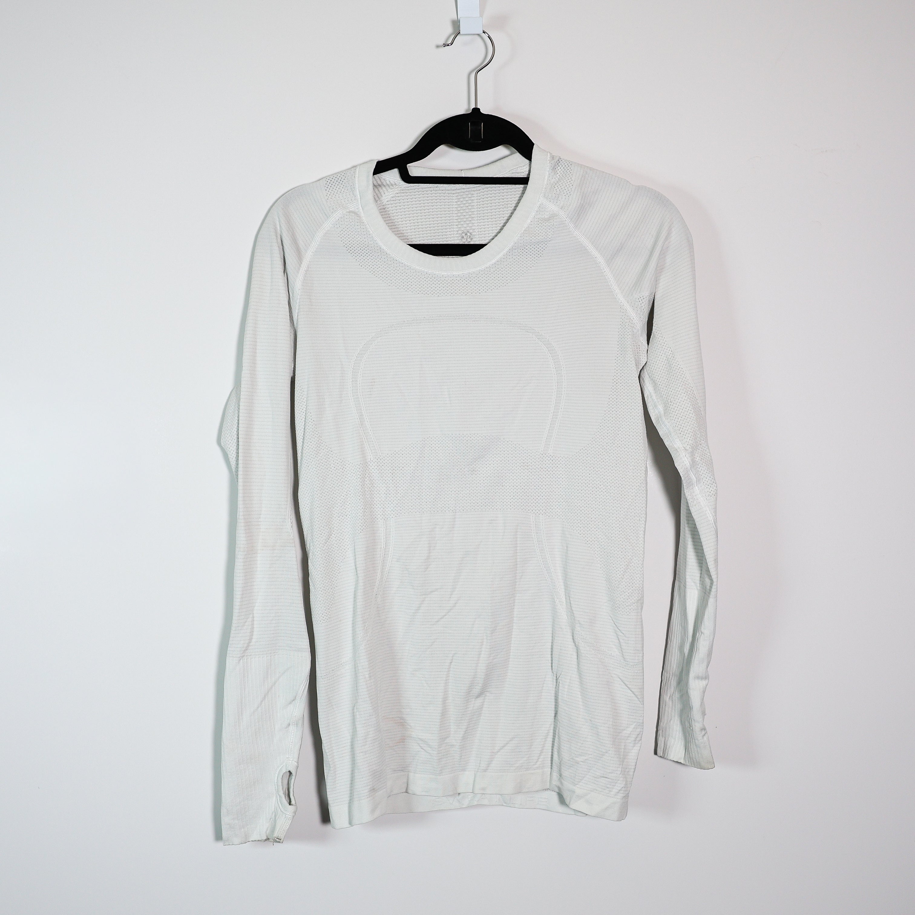 Lululemon Women's Swiftly Tech Long Sleeve Crew Neck Solid White White Shirt Top