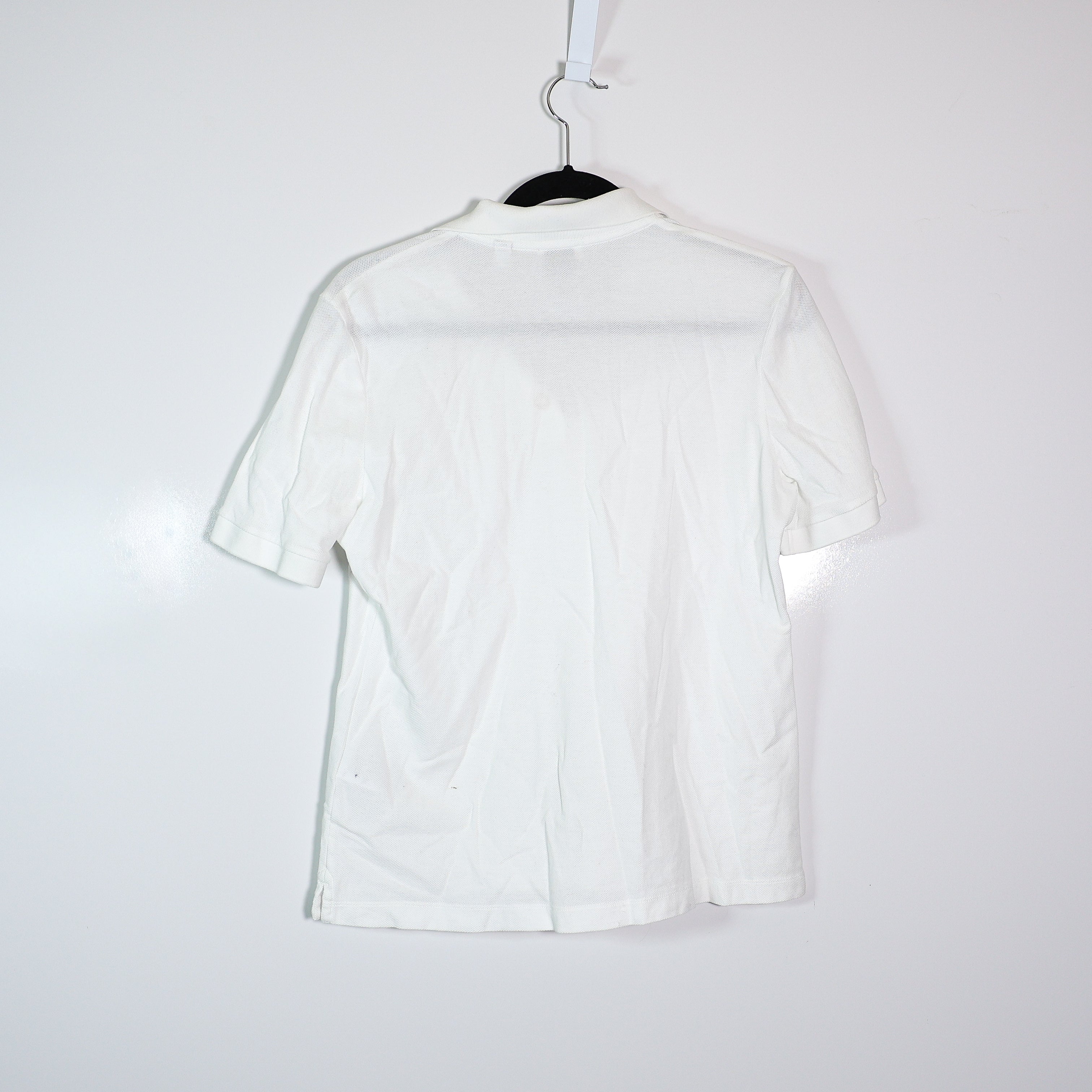 Burberry Women's Cotton Embroidered Logo Short Sleeve Polo Shirt Top White M