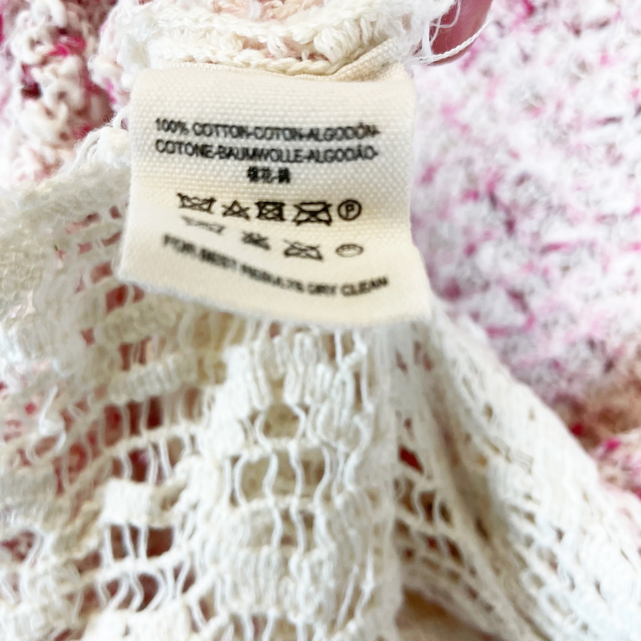 Free People Poppyseed Cotton Marled Knit Sheer Lace Back V Neck Pullover Sweater