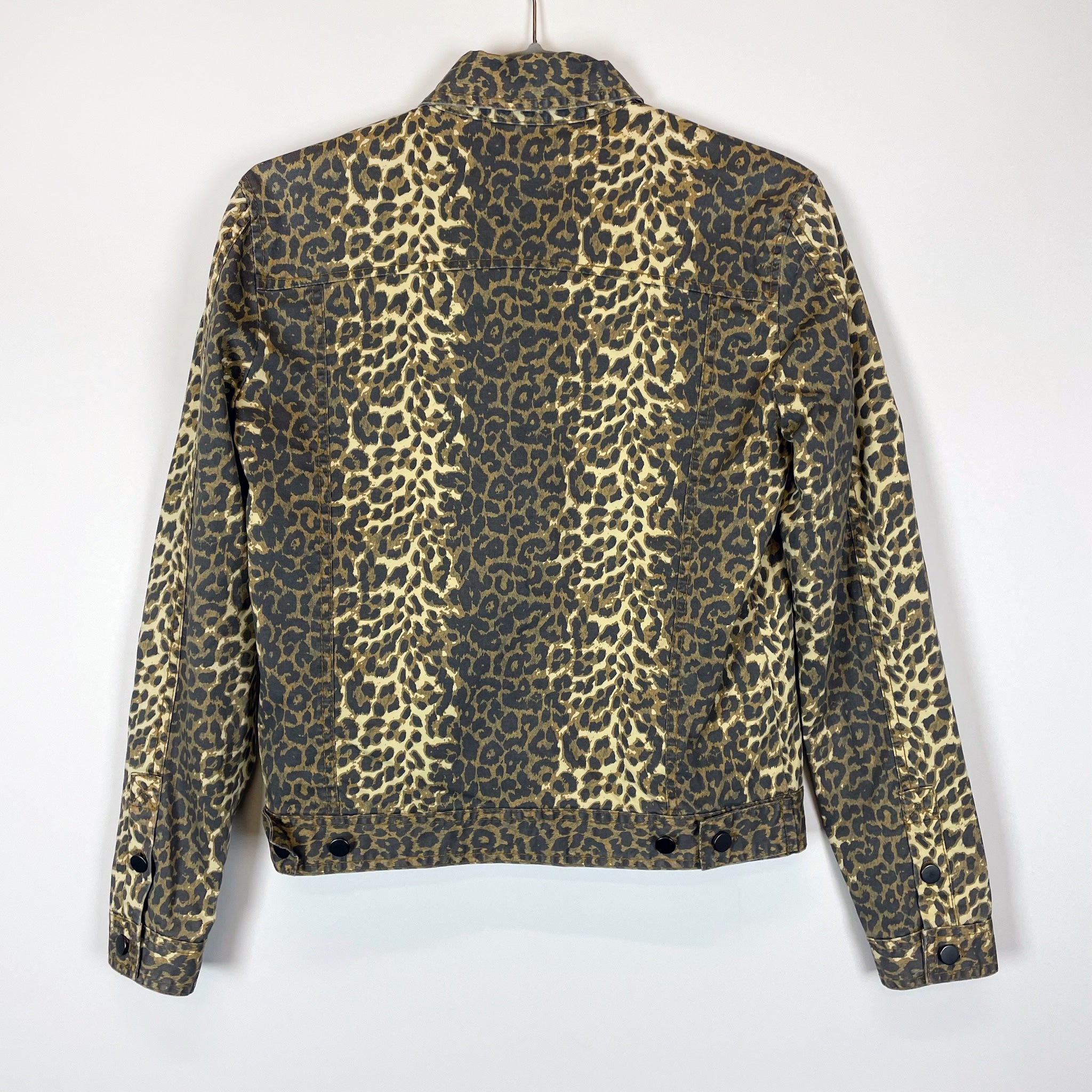 ATM Anthony Thomas Melillo Button Down Camo Print Stretch Cotton Denim Jacket