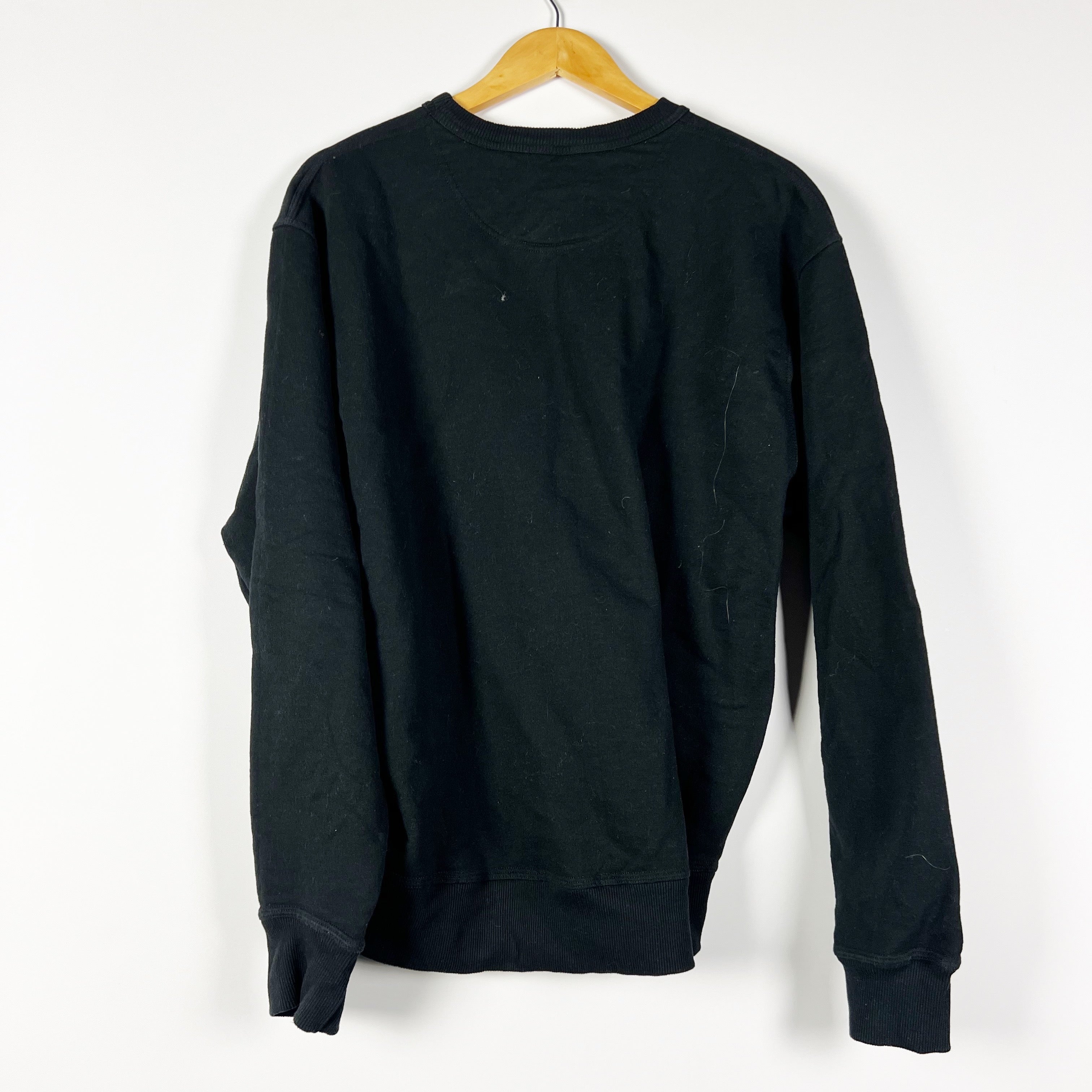 Champion Cotton Blend Fleece Lined Graphic Logo Print Crew Neck Pullover Sweater