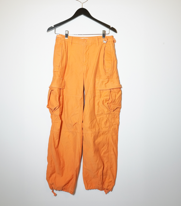 TNA Aritzia Supply Relaxed Mid Rise Adjustable Multi Pocket Cargo Pants Orange 2