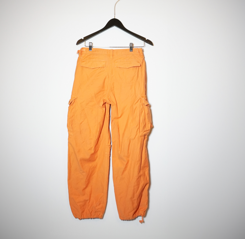 TNA Aritzia Supply Relaxed Mid Rise Adjustable Multi Pocket Cargo Pants Orange 2