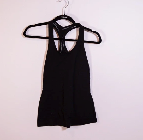 Lululemon Women's Cool Racerback Solid Black Contrast Stitch Tank Top M