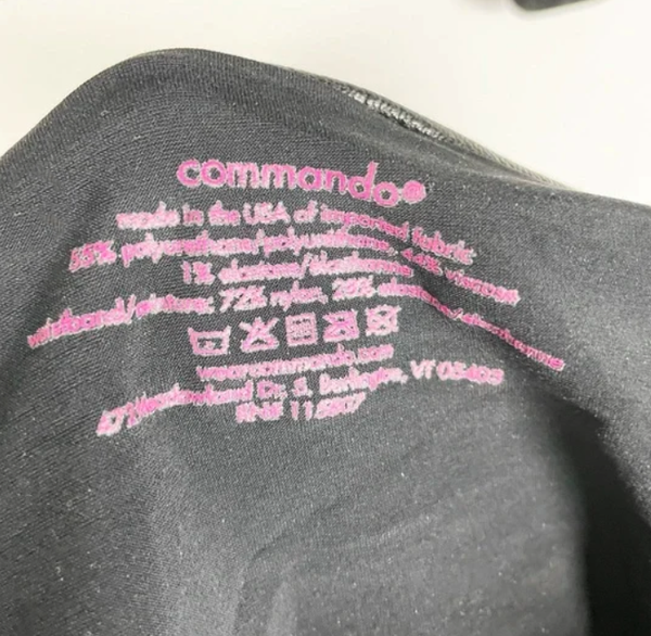 Commando Faux Vegan Leather High Waisted Skinny Leggings Black Large