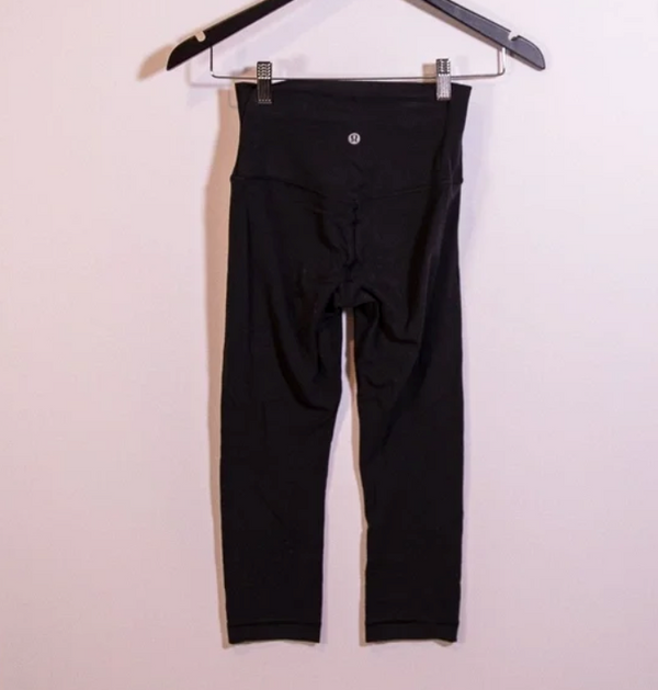 Lululemon Women's Align High Waisted Work Out Leggings Solid Black Pants 4