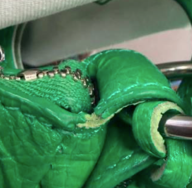 Balenciaga Le Cagole Genuine Lamb Leather Shoulder Purse Bag Vivid Green Silver