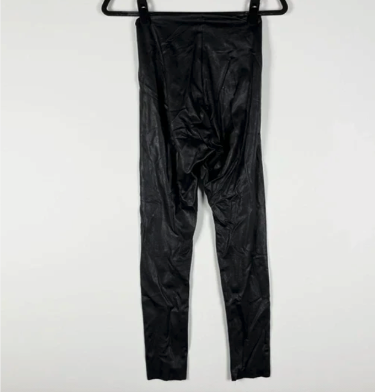 Commando Faux Vegan Leather High Waisted Skinny Leggings Black MD