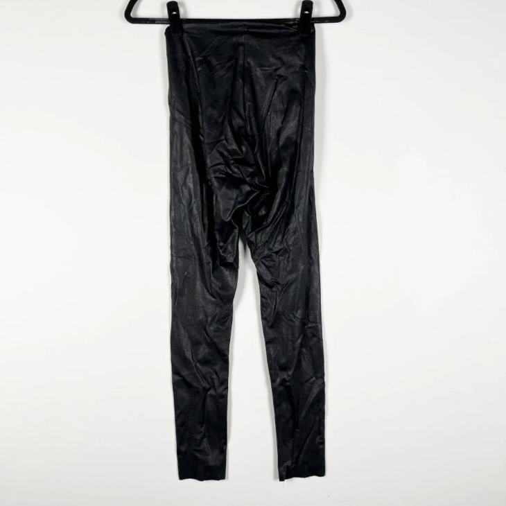 Commando Faux Vegan Leather High Waisted Skinny Leggings Black Small