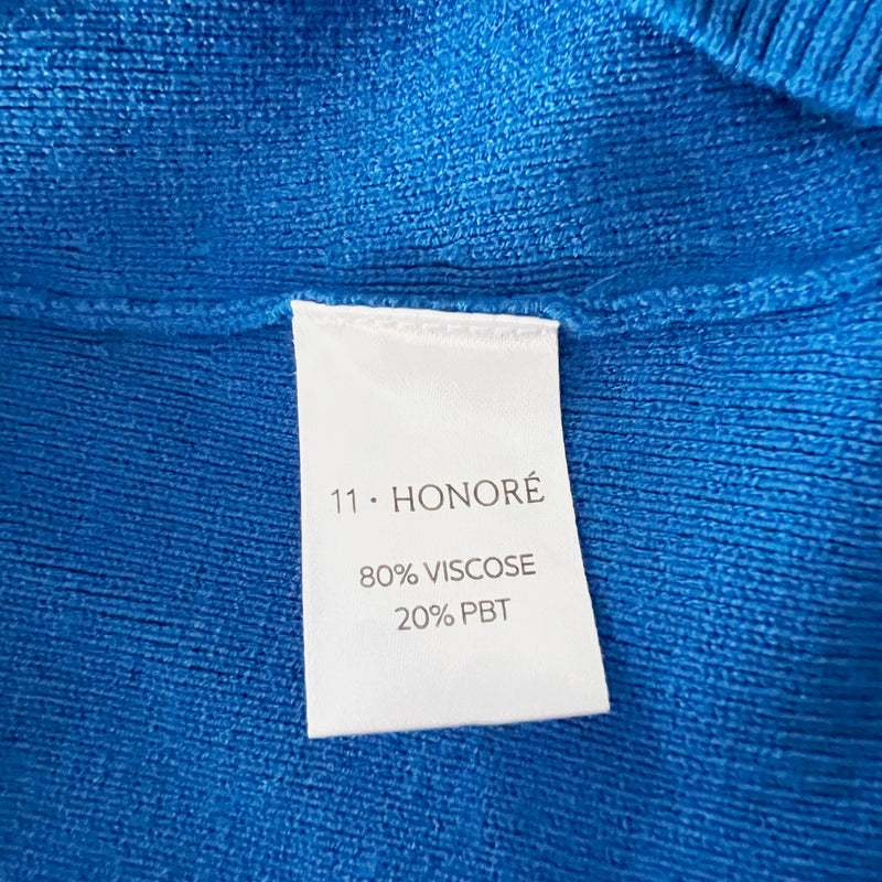 11 Honore Ribbed Sweater Knit Scoop Neck Sleeveless Asymmetrical Hem Mini Dress