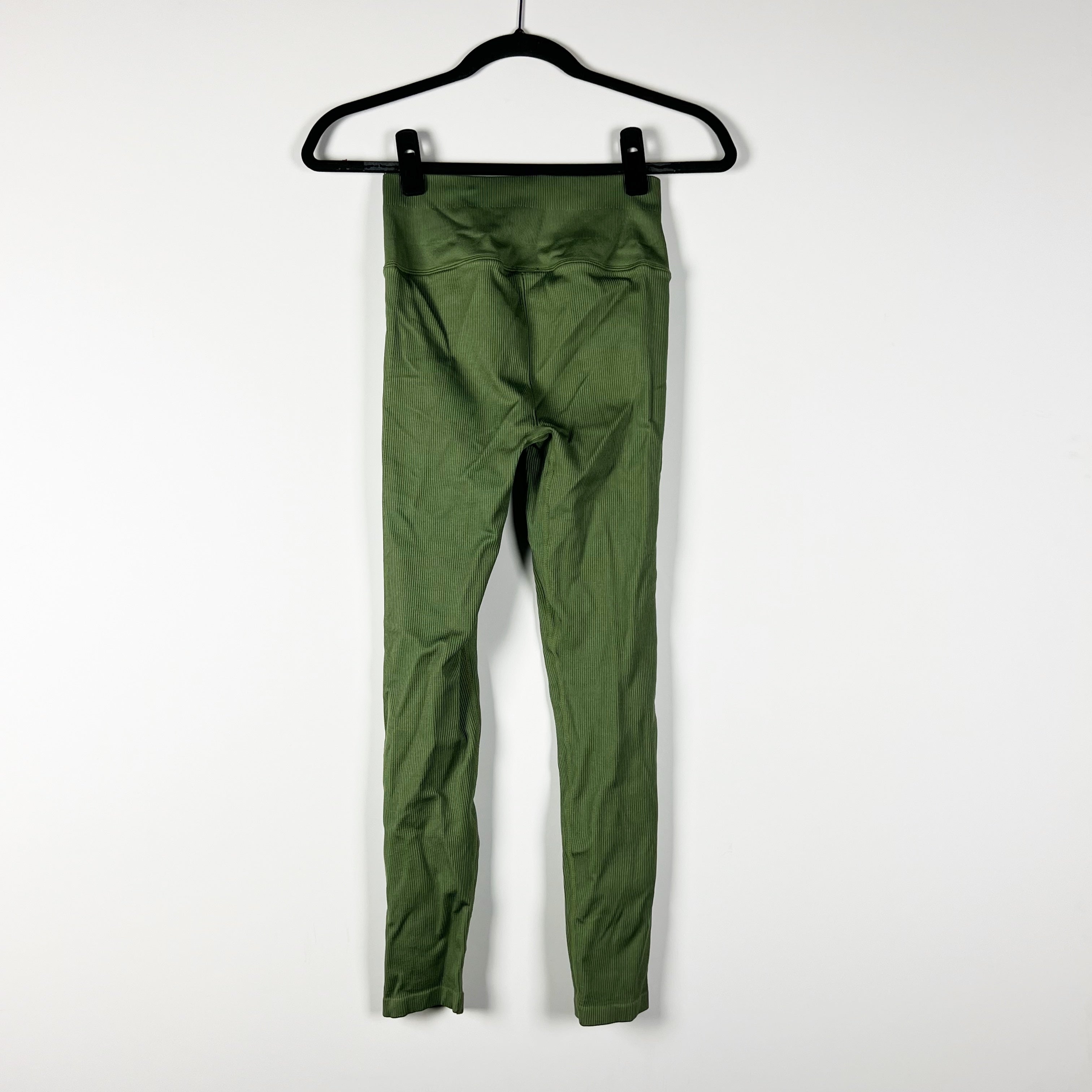 J. Crew Active Women's Sculptstretch High-Rise Ribbed Work Out Leggings Green XS