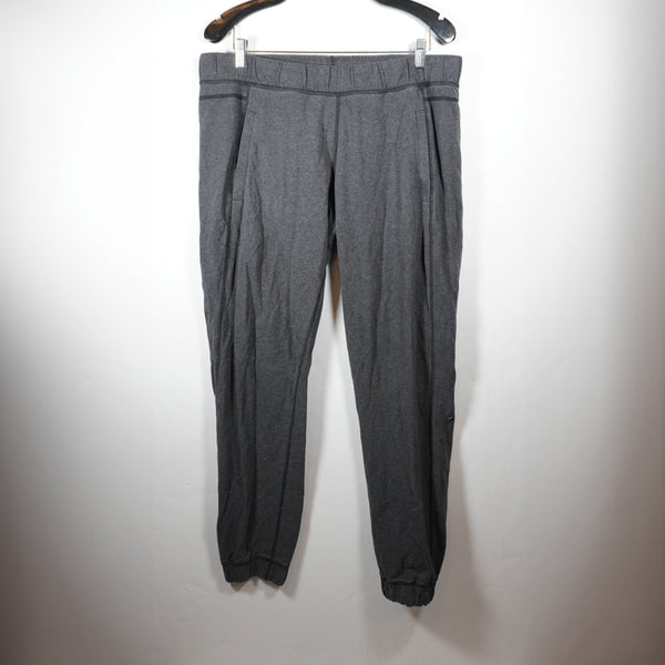 Lululemon Women's Warm Down Cotton Blend Stretch Ankle Crop Joggers Pants Gray