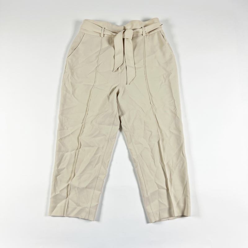 Jonathan Simkhai Remington Signature Crepe Ankle Crop Belted Casual Trouser Pant
