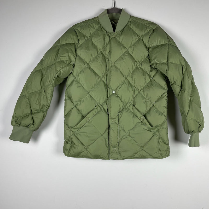 TNA Aritzia Archive Quilted Goose Down Liner Puffer Lightweight Jacket Green 2XS