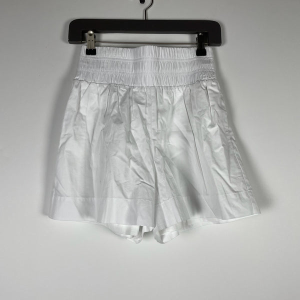 Hill House Home The Women's Livie Nap Pull On Mini Shorts White Cotton Poplin XS