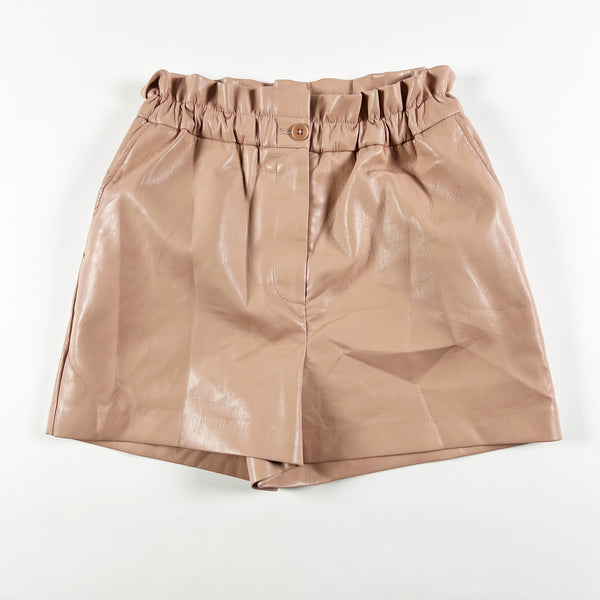 Wilfred Aritzia Speechless Faux Vegan Leather High Waisted Paper Bag Shorts 4