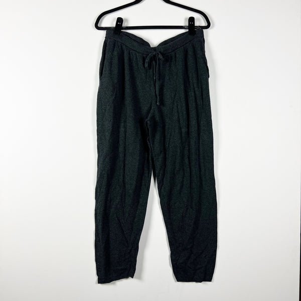 Eileen Fisher Organic Cotton Knit Stretch Mid Rise Straight Leg Ankle Crop Pants