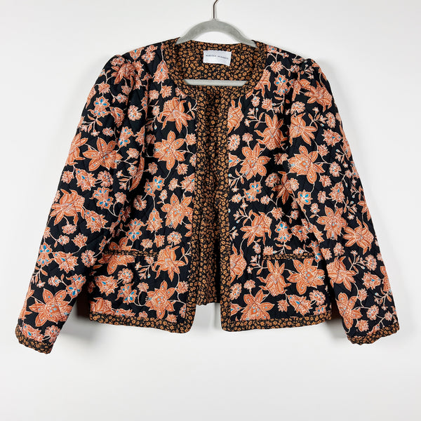 Rebecca Minkoff Shay Patchwork Quilt Floral Fabric Print Pattern Jacket Coat