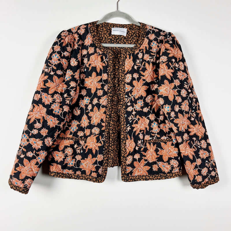 Rebecca Minkoff Shay Patchwork Quilt Floral Fabric Print Pattern Jacket Coat