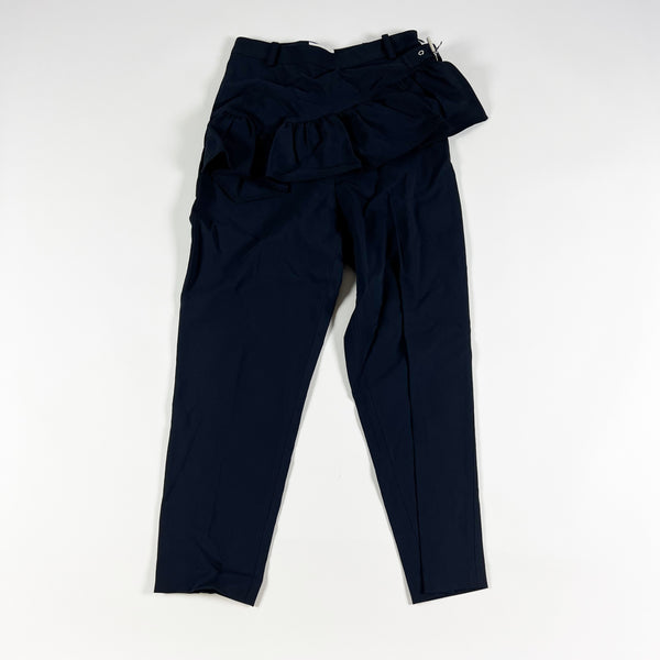 NEW 3.1 Phillip Lim Ruffle Apron Belted High Waisted Skinny Leg Pants Midnight