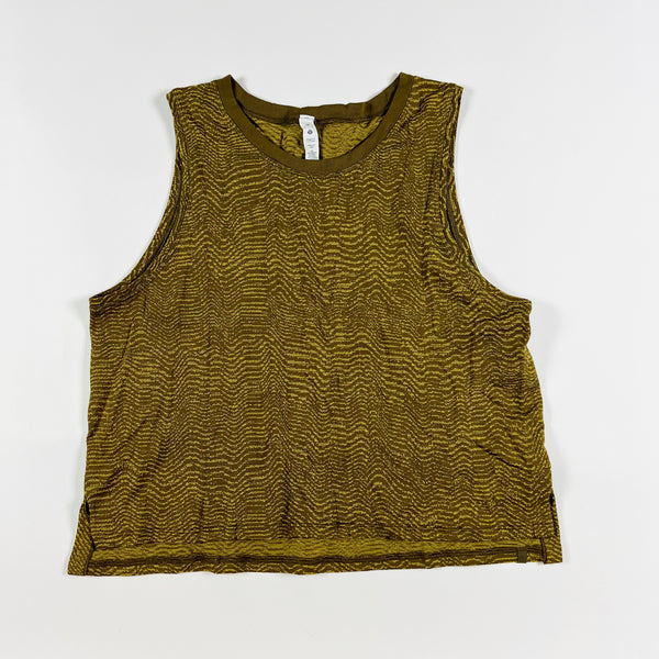 Lululemon Train To Be Tank Top Shirt Ripple Wave Deep Artifact Auric Gold 10