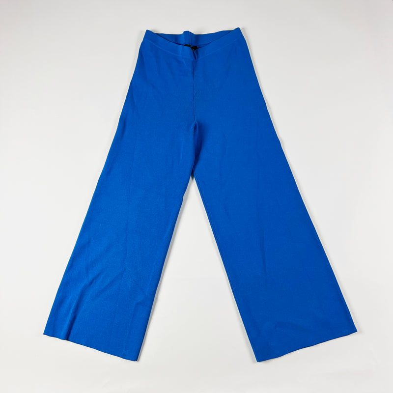 11 Honore Celia Sweater Knit Stretch Straight Leg Trouser Pants Cerulean Blue