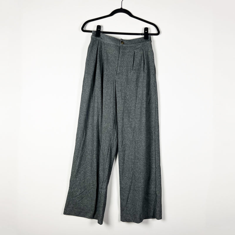 Faherty Dream Flannel Organic Cotton Wide Leg Trouser Pants Mountain Charcoal 4