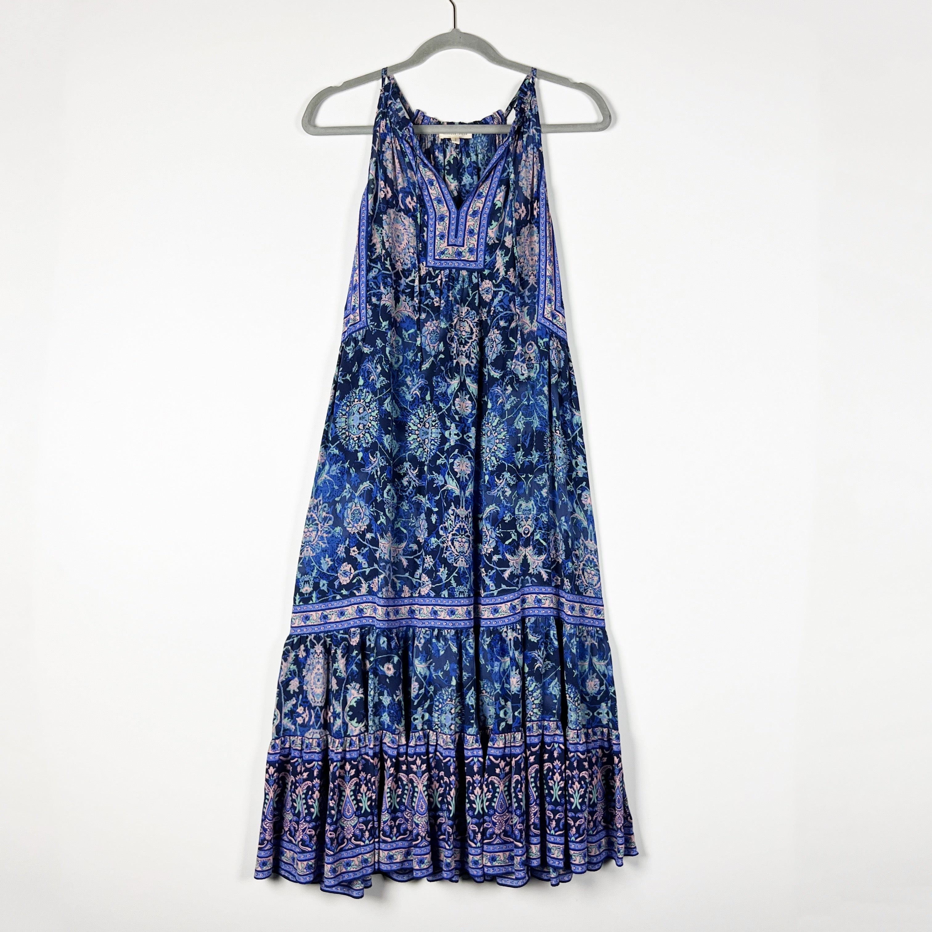 Rebecca Taylor Dreamweaver Silk Chiffon Stretch Sleeveless Pullover Midi Dress 2