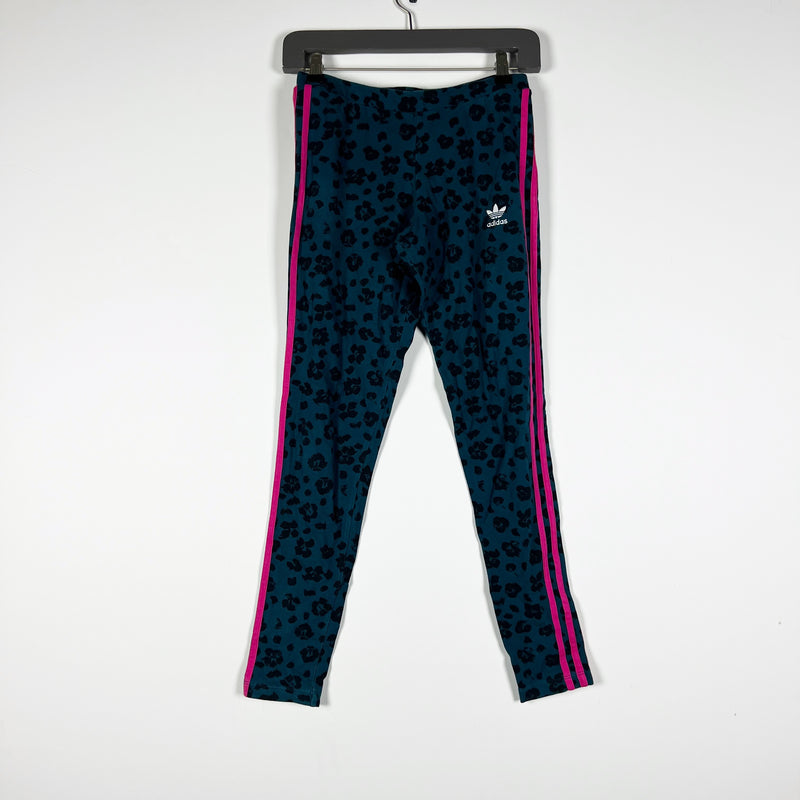 Adidas Allover Tech Mineral Black Cheetah Leopard Animal Print Pattern Leggings