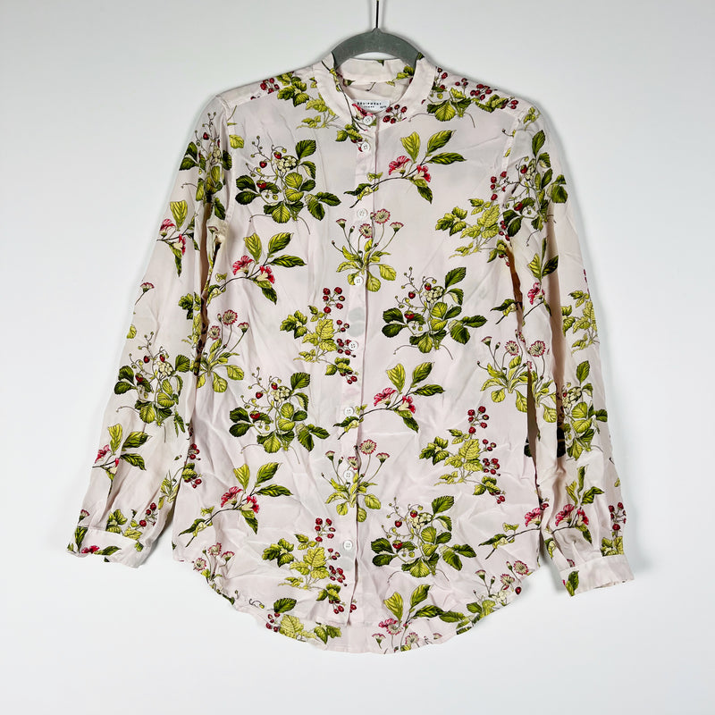 Equipment Adalyn Blooming Sprig Floral Flower Print Chiffon Button Down Blouse