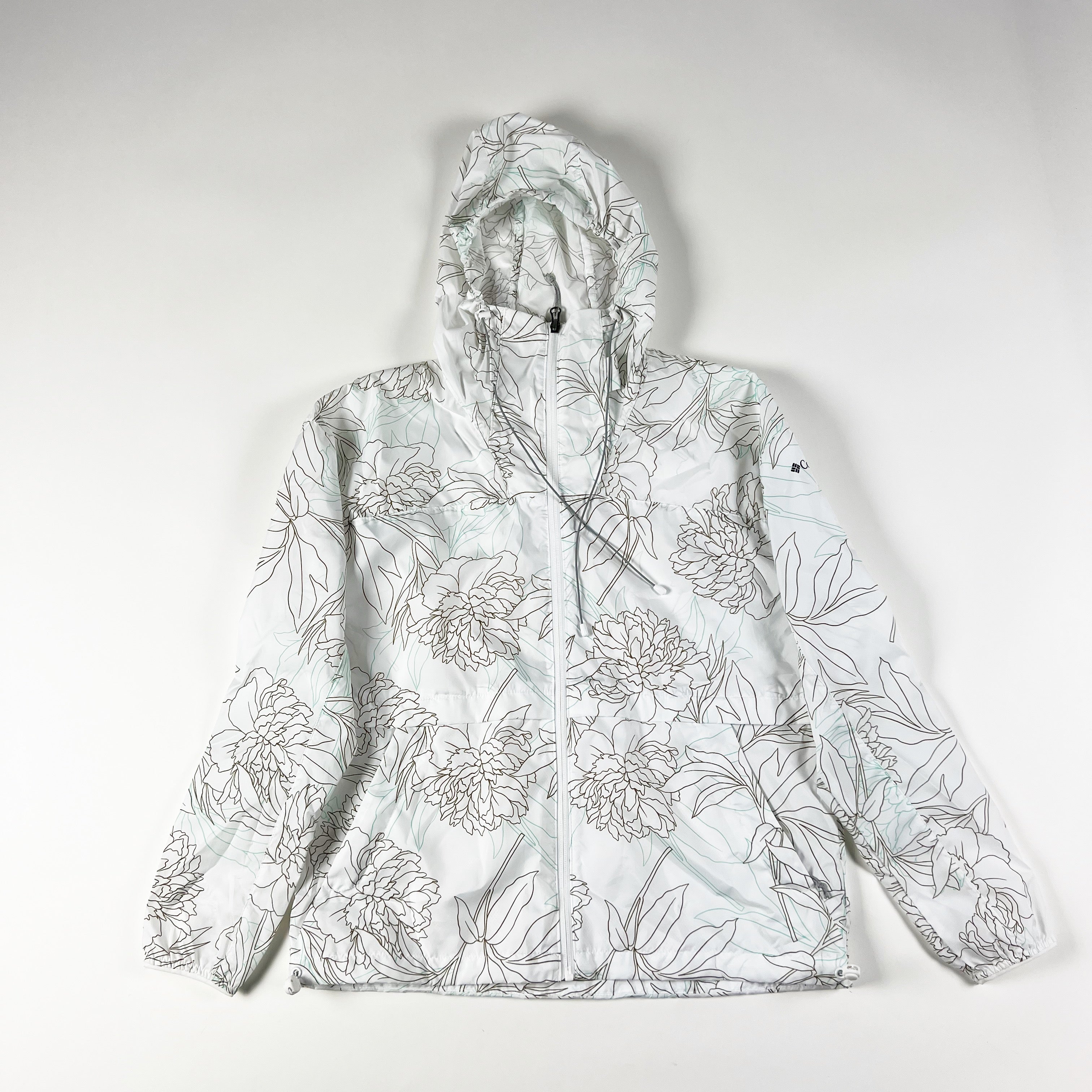 Columbia Sportswear Floral Flower Print Pattern Lightweight Windbreaker Jacket S