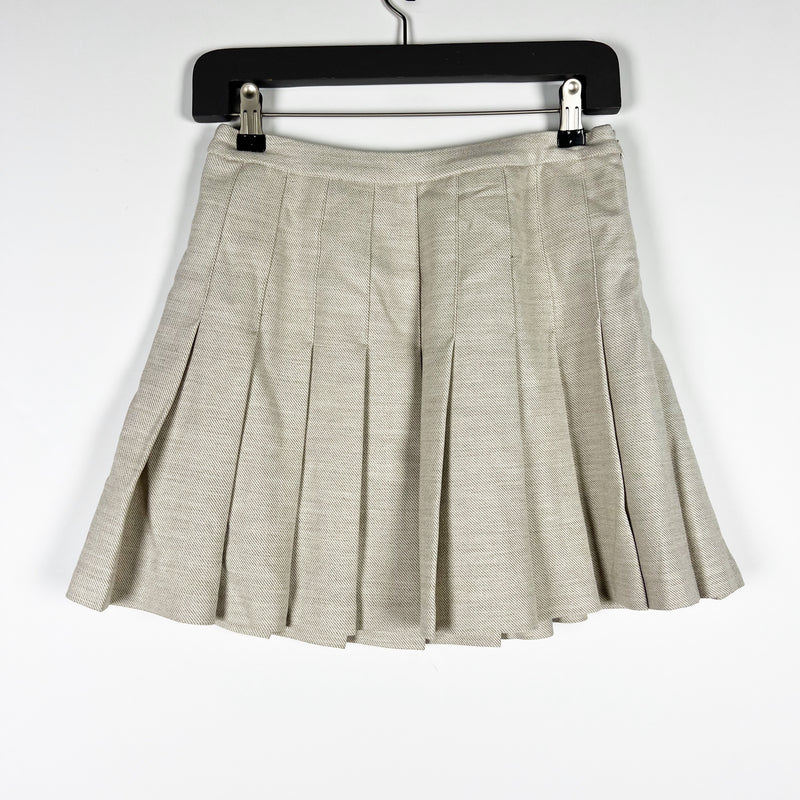 Wilfred Aritzia Juliet School Girl Cheerleader Pleated Mid Rise Mini Skirt Birch