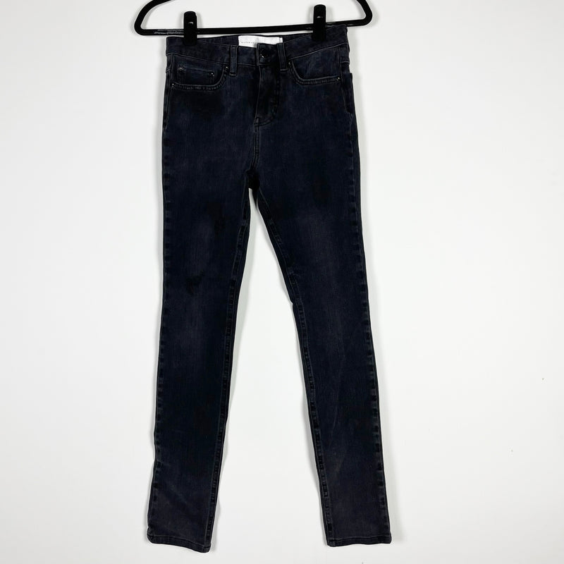 Victoria Beckham Cotton Stretch High Rise Skinny Dark Wash Denim Jeans 26